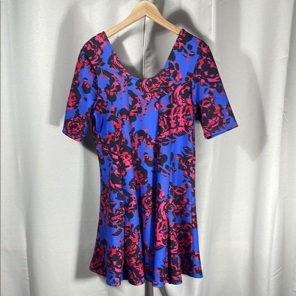 Nicki Minaj blue and pink dress zip up back - Picture 1 of 5